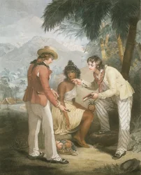 Escasez en India, grabado y publicado por Charles Knight (1743-c.1826), 1794 (grabado a puntos)
